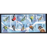 Sweden Sc 2829 2018 birds stamp block of 10 mint NH