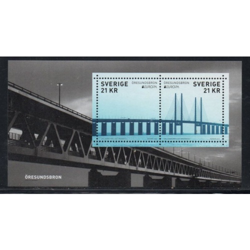 Sweden Sc 2822 2018 Europa, Oresund Bridge, stamp sheet  mint NH