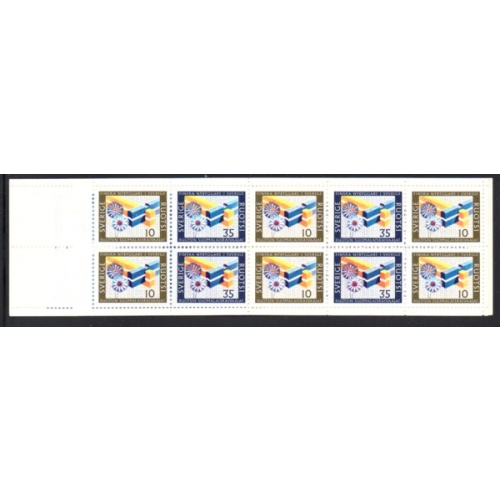 Sweden Sc 732a 1967 Finnish Settlers stamp booklet pane  mint NH