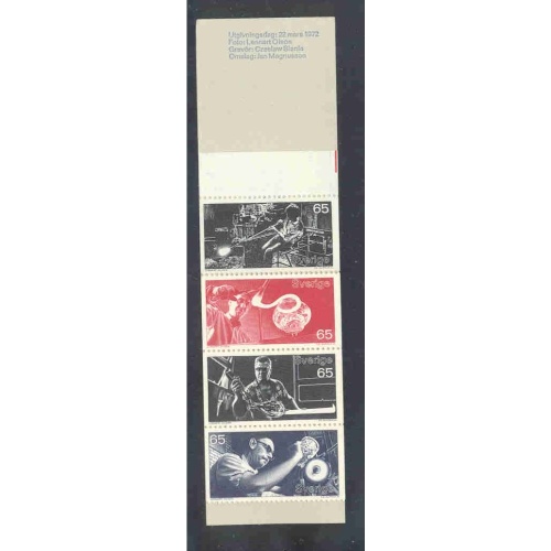 Sweden Sc 927a 1972 Glassmaking stamp Booklet of 10 mint NH