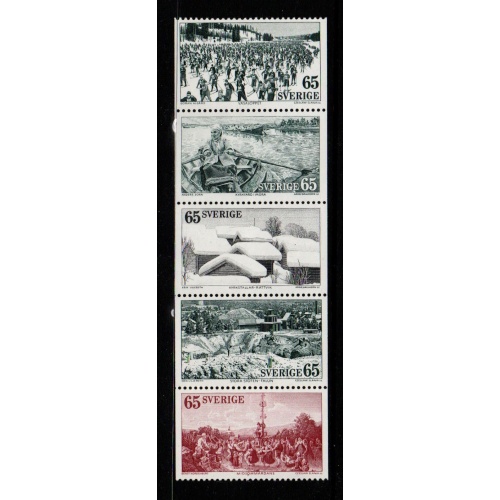 Sweden Sc 994-98 1973 Dalecarlia Attractions stamp set mint NH