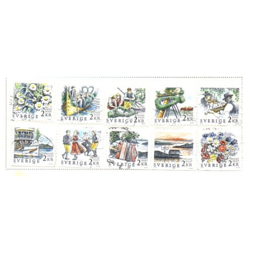 Sweden Sc  1681-1690 1988 Midsummer Celebration stamp set used
