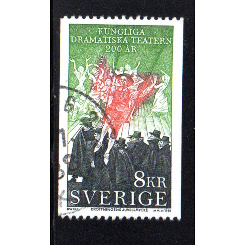 Sweden Sc  1693 1988 Royal Dramatic Theatre stamp used