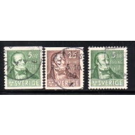 Sweden Sc 290-292 1939 Death of Lings tamp set used