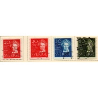 Sweden Sc 404-407 1949 Strindberg stamp set used