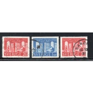 Sweden Sc  600-602 1961 Royal Library stamp set used