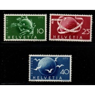 Switzerland Sc 322-324 1949 75th Anniversary UPU stamp set mint NH