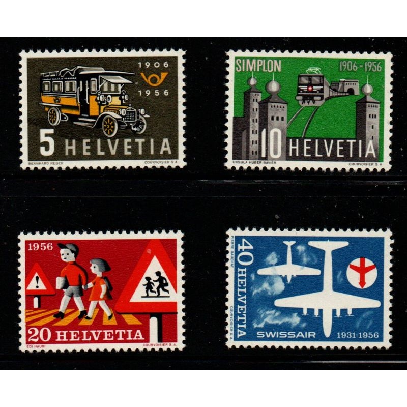 Switzerland Sc 355-358 1956  Events & Anniversaries stamp set mint NH