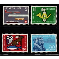Switzerland Sc 370-373 1959  Events & Anniversaries stamp set mint NH