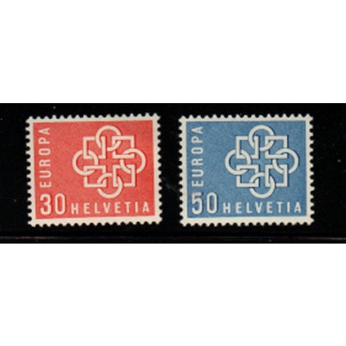 Switzerland Sc 374-375 1959  Europa stamp set mint NH