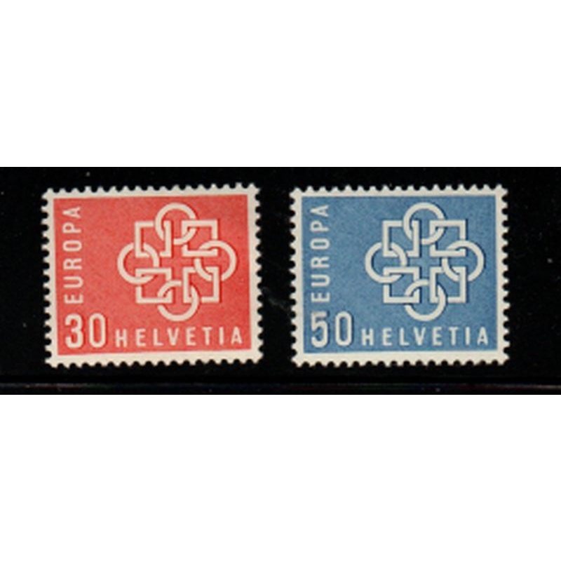 Switzerland Sc 374-375 1959  Europa stamp set mint NH