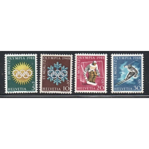 Switzerland Sc B170-73 1948 Olympics stamp set mint NH