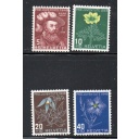 Switzerland Sc B187-90 1949 Pro Juventute Flowers stamp set mint NH