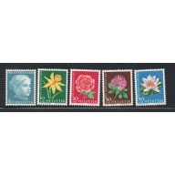 Switzerland Sc B339-43 1964 Pro Juventute Flowers stamp set mint NH