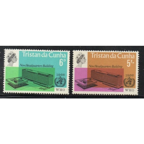 Tristan da Cunha Sc 99-100 1966 WHO Annversary stamp set mint NH