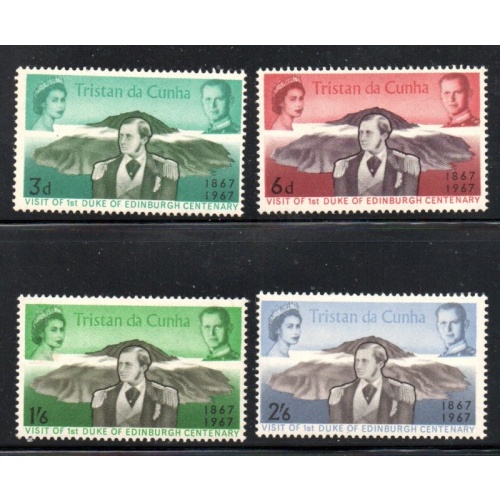 Tristan da Cunha Sc 109-112 1967 Duke's Visit Anniversary stamp set mint NH