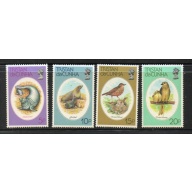 Tristan da Cunha Sc 251-254 1979 Birds stamp set mint NH