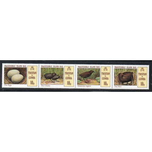 Tristan da Cunha Sc 301 1981 Inaccessible Island Rail stamp set mint NH