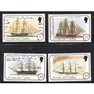 Tristan da Cunha Sc 324-327 1983 Ships stamp set mint NH