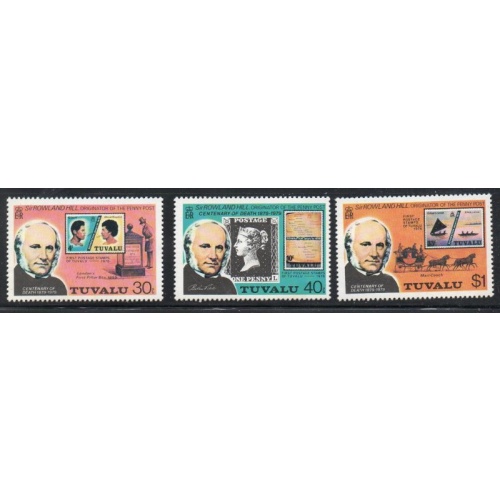 Tuvalu Sc 122-124 1979 Sir Rowland Hill stamp set mint NH
