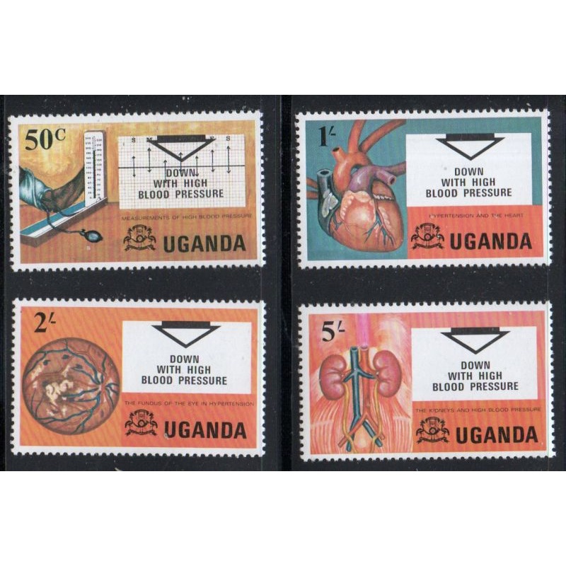Uganda Sc 207-210 1978 Blood Pressure stamp set mint NH