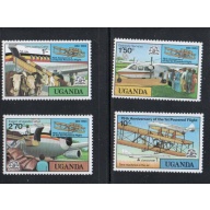 Uganda Sc 211-214 1978 Flight Anniversary stamp set mint NH