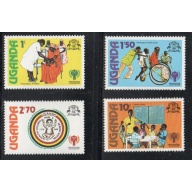 Uganda Sc 223-226 1979 International Year of the Child stamp set mint NH