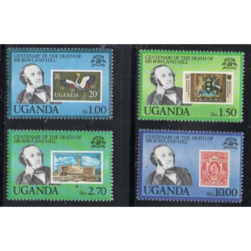 Uganda Sc 275-278 1979  Sir Rowland Hill stamp set mint NH