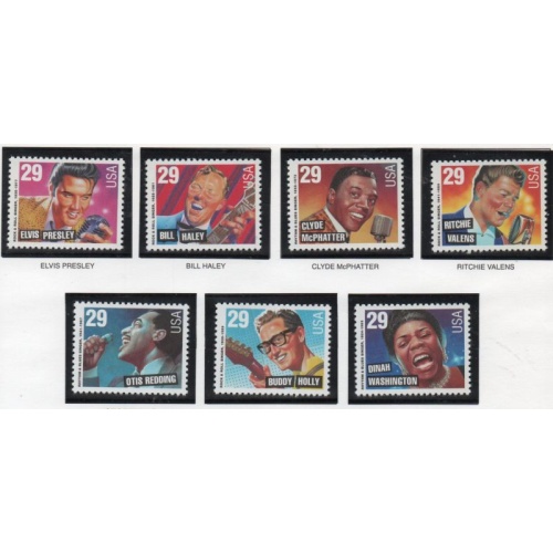 United States Sc 2724-30, 2730a 1993 Rock & Roll Musicians mint NH