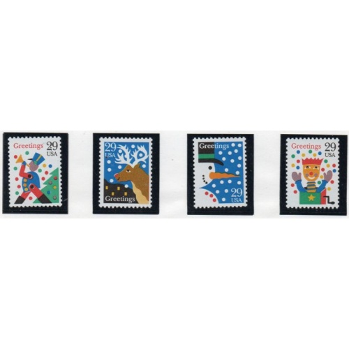 United States Sc 2791-94 1993 Christmas stamp set mint NH