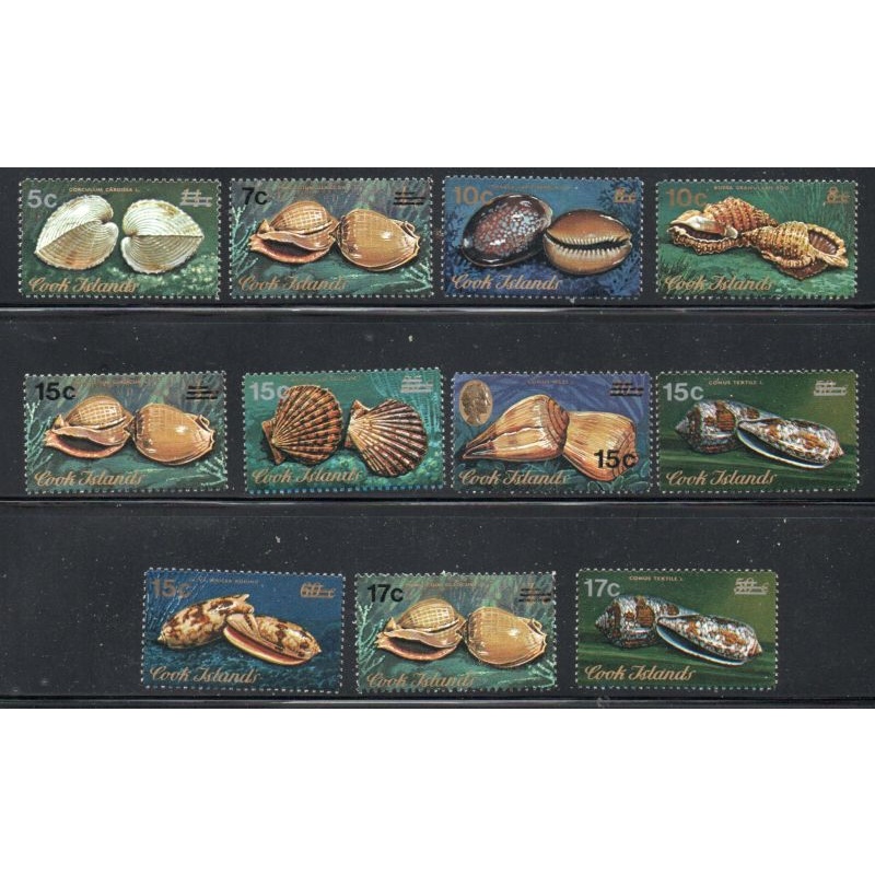 Cook Islands Sc 488-498 1978 Sea Shell Overprints stamp set mint NH